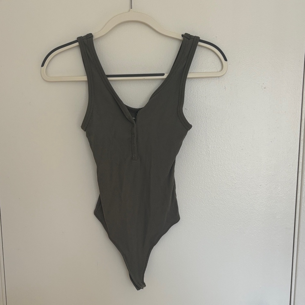 Abercrombie & Fitch Olive Green Bodysuit